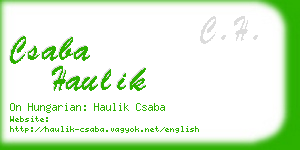 csaba haulik business card